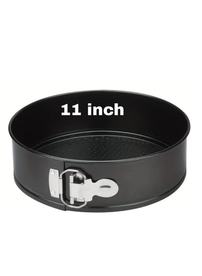 AMM 11-Inch Round Cheesecake Pan with Removable Bottom – Carbon Steel Non-Stick Springform Baking Pan, Leak-Proof Cake Mold for Cheesecake, Pizza, Birthday & Christmas Cakes (1 PCS) - Image 2